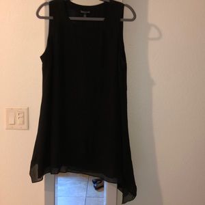 100% silk! black Eileen Fisher slip tunic